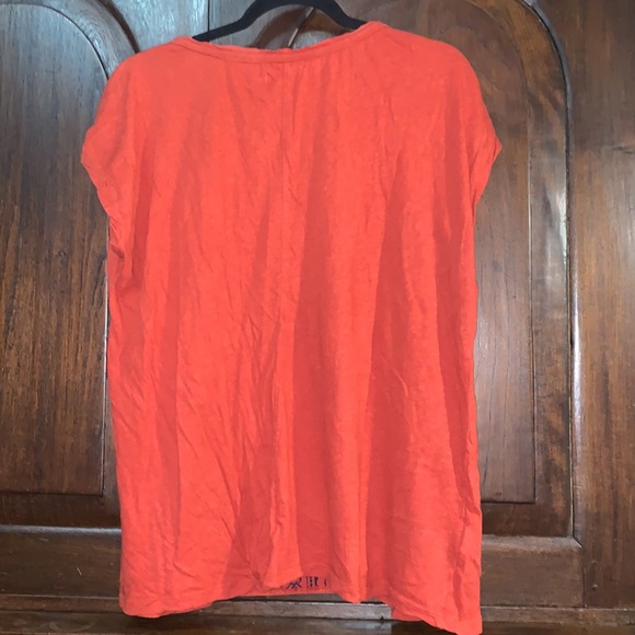 Eddie Bauer XXL linen/cotton blend embroidered top - Picture 4 of 5